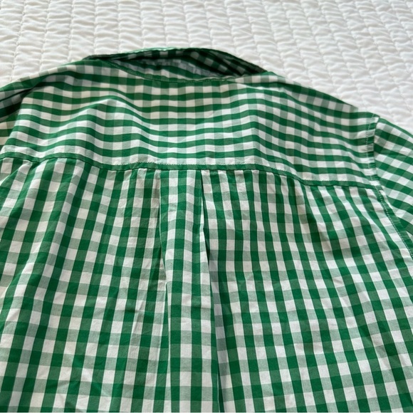 1901 Green and White Gingham Formal Button Down Shirt - Picture 12 of 13